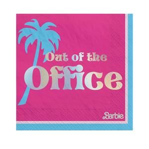 Malibu Barbie Hot-Stamped Beverage Napkins 16ct